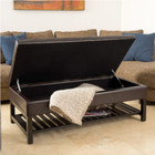 Storage Ottoman Bench Footrest Folding Leather Seat Footstool Chest Rectangular
