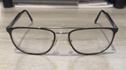Authentic Prada Vpr 54x Eyeglasses Frames - 54-18 Black silver Aviator W case