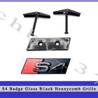 Audi S4 Front Grill Emblem Gloss Black For S4 A4 Honeycomb Grille Badge