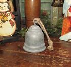Primitive Antique Vtg Style Sm 4  Christmas Hanging Tin Metal  Bell Ornament