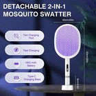 Palone Electric Mosquito Swatter Type-c Rechargeable Bug Zapper Racket 2 Pack