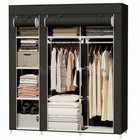 Space Saver Portable Closet Storage Organizer Wardrobe Clothes Rack With Shelves