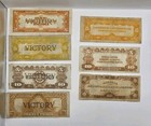 Philippines Us Territorial Banknotes lot Of 7 victory phil  Nat l Bank   Bpi 