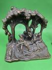 Antique Or Vintage Bronze Bookends Battle Field Scene