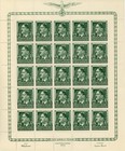 Stamp Germany Poland General Gov t Mi 117-9 Sheets 1944 Wwii Hitler Set Mnh