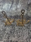Vintage Brass Nautical Anchor Bookends Pair