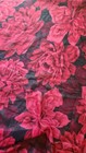 Sarong  Wrap  Beach Swimsuit Coverup   Red black Floral    49x39    Pre-owned