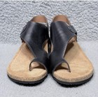 Taos Fame Womens Size 41 Us 10-10 5 Sandals Shoes Black Leather Wedge Ankle