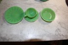 Lot Of 18 Vintage Green Agate Children s Play Dishes-1940s