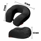 Bookishbunny Memory Foam Large U Shape Travel Pillow Neck Support Head Rest Blk