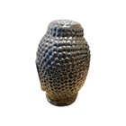 Chrome Finish Ceramic Buddha Head Sculpture Home Decor