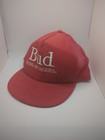 Vtg 80s Budweiser Bud King Of Beers Snapback Hat Cap Red Usa Made Embroidered