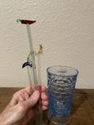 Vintage Barware Lot - Glass Swizzle Sticks   Martini Olive Picks - 10 Pieces