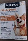 Petarmor 7 Way De-wormer For Small Dogs - 6-25 Lbs  6 Flavored Chewables - New
