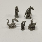 Vintage Pewter Dragons   Wizard Figurines