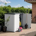 Devoko Outdoor Storage Cabinet 26 Cu Ft Lockable Waterproof White