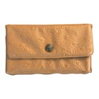 Vintage Mens Travel Brush And Comb Case Beige Outside Plaid Inside Snap Closure