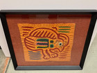 Panama Kuna Indian San Blas Islands  rooster   Mola - Vintage Textile Folk Art