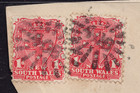 New South Wales   408 Numeral  Starburst Cancel Postmarks On Two Nsw Stamps