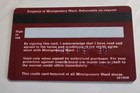Montgomery Ward Credit Charge Card  Un-signed Vintage Expired Collectible