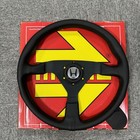 Black H 350mm 14  Momo Montecarlo Genuine Leather Sport Steering Wheel