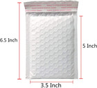 3 5x5 Inch White Poly Bubble Mailers  Padded Envelopes  50 Pack