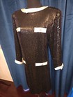 Audrey Hepburn Owned Worn Black   White Sequin Dress Rom Friend Sydney Guilaroff