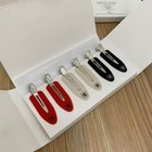 Chanel Beaute Hair Pin Hair Clip Hair Accessory Black white red 6 Boxed Sets