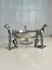 Diana Carmichael Sophisticated Pewter Cheetah Cougar Stand Bowl  South African