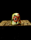 Dominica Thimble Hand Painted  Handmade Clay Thimble - Unique  One Of A Kind