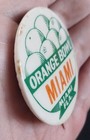 Vintage Miami University College Orange Bowl Ncaa Football Button Pin Badge