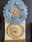 Lot Of Five Antique Pins Ribbons Badges I o o f  Ny Ri 1917 1921 1929