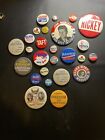 Lot Of 26 Vintage Campaign Buttons
