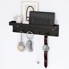 2x 6 Hooks Key Rack Holder Home Wall Decorative Mail Organizer With Tray Hallway