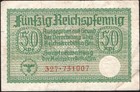 50 Reichspfennig 1940-1945 - Series  327-731007 German Occupations - vg  - A16a