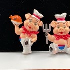 Vintage Three Little Pigs Fridge Magnets  w Googly Eyes - Plastic