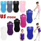 Girls Ballet Leotard Tutu Dress Gymnastics Bodysuit Jumpsuit Ballerina Dancewear