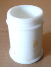 Antique Vintage Small White Glass Jar Without Lid