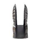 Vintage Solid Brass Letter Holder Entry Table Chateaucore Palmette Files Desktop