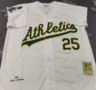 Vintage Mark Mcgwire  25 Athletics Throwback White Sewn Stitched Jersey 