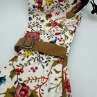 Womanswork Arm Saver Garden Gloves  Floral Size Medium Longer Arms Leather Palms