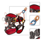 Arborist Saddle Tree Climbing Half Body Harness Rope Bridge Caving Rescue-