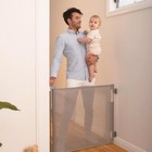 55in Retractable Baby Gate Wide 33in Tall One-handed Operation Indoor Outdoor