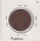 India- East India Co - 1835  c  - Small- 1 4 Anna- F - Km-446 2- Copper
