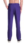 Concitor Brand Men s Cotton Dress Pants Purple Indigo Flat Front Mens Trousers