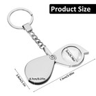 20x Mini Pocket Magnifying Glass  Small Jewelers Magnifier Small  Silver