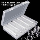 60pcs Direct Fit Airtight 40 6mm American Silver Eagle 1oz Coin Holders Capsules