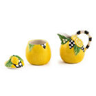   retired   Mackenzie Childs Lemon Sugar Bowl   Creamer Set -- Bnib  