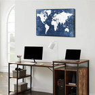 World Map Canvas Wall Art Office Wall Decor Modern Vintage Maps Picture Prints