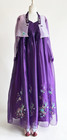 Korean Traditional Dress Modern Hanbok Set-lavender Top   Purple Skirt Embroid